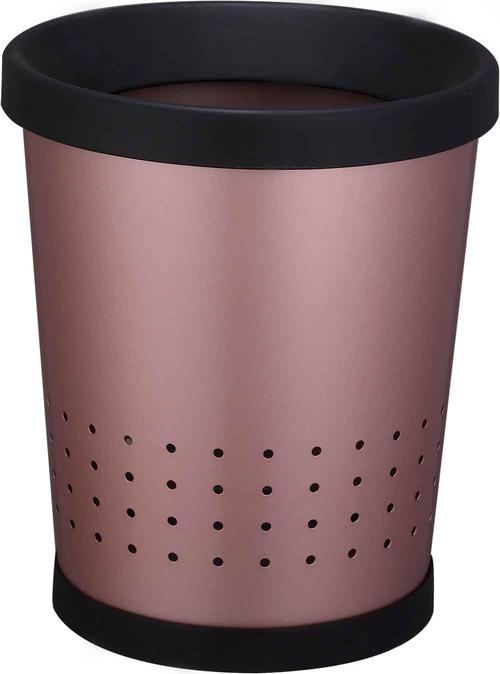 日用百货 2014新款 16l 不锈钢垃圾桶 纸篓 厂家自产自销 粉红色 锥形